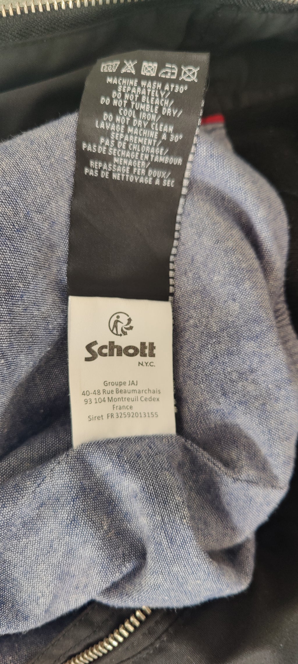 Veste Schott taille M